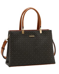 Bolsa Elemento Gráfico - Alça de Mão - Chenson 3485614 - Café