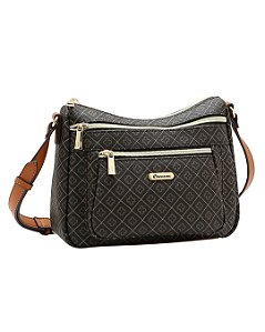 Bolsa Elemento Gráfico - Transversal - Chenson 3485617 - Café