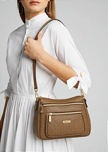 Bolsa Elemento Gráfico - Transversal - Chenson 3485617 - Natural