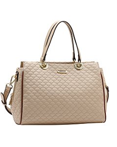 Bolsa Matelassê Cute - Alça de Mão - Chenson 3485668 - Natural