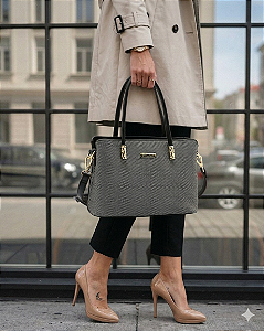 Bolsa Média - Classico Chic - Alça de Ombro - Chenson 3485633 - Preto