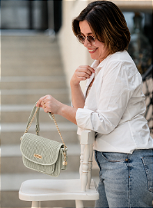 Bolsa Feminina Textura Soft Verde Alça Tiracolo – Chenson 3484741