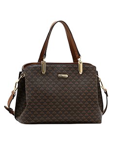 Bolsa Média New Elemento Gráfico - Alça de Mão - Chenson 3485624 - Café