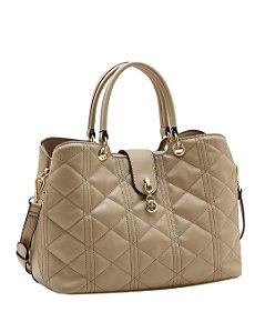 Bolsa Matelassê Elegance - Alça de mão - Chenson 3485679 - Natural