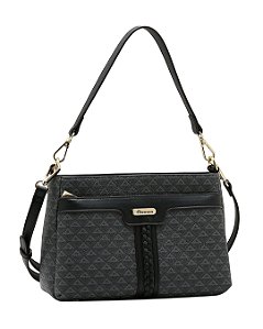 Bolsa Média New Elemento Gráfico - Alça de Mão - Chenson 3485625 - Preto