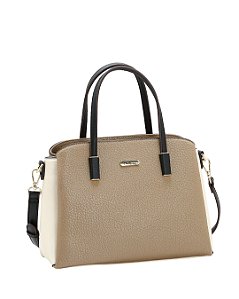 Bolsa média Contrastes - Alça de Mão - Chenson 3485697 - Natural