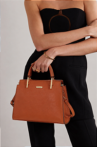 Bolsa Tote Casual Chic - Alça de Mão - Chenson 3485694 - Marrom