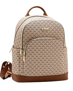 Mochila Feminina New Elemento Gráfico - Chenson 8485618 - Bege