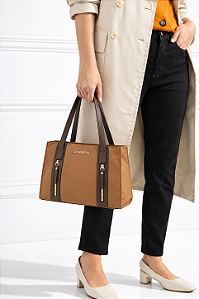 Bolsa Tote Microfiber - Alça de Ombro - Chenson 3185450 - Natural