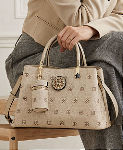 Bolsa Clássica New Monograma - Alça de Mão - Chenson 3485519 - Natural