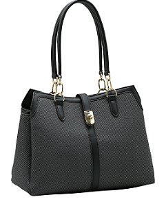 Bolsa Clássico Contemporâneo - Alça de Ombro - Chenson 3485656 - Preto