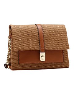 Bolsa Tipo Crossbody Clássico Contemporâneo - Alça Transversal - Chenson 3485657 - Marrom