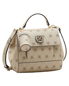 Bolsa Tipo Satchel New Monograma - Alça de Mão - Chenson 3485521 - Natural
