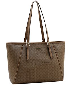 Bolsa Shopper de Ombro Elemento Gráfico - Chenson 3486012 Natural