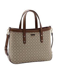 Bolsa Shopper Elemento Gráfico - Alça de mão - Chenson 3485888 Bege