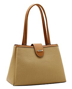 Bolsa Tote Clássica Atemporal - Alça de Ombro - Chenson 3485948 Bege