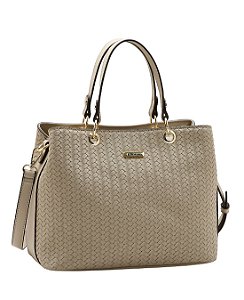 Bolsa Tote Contemporâneo - Alça de Mão - Chenson 3485952 Natural