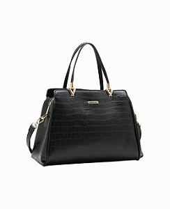Bolsa Tote Clássica Croco - Alça de mão - Chenson 3485958 Preto