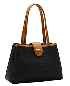 Bolsa Tote Clássica Atemporal - Alça de Ombro - Chenson 3485948 Preto