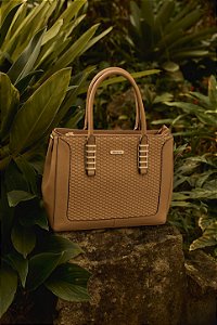 Bolsa Tote Estruturada - Texturizada - Alça de mão - Chenson 3485949 Nude