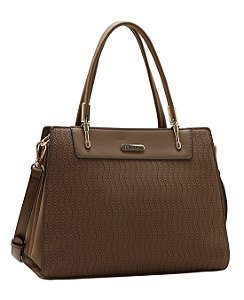 Bolsa Tote Basic Fashion - Alça de Mão - Chenson 3485908 Café