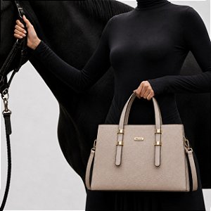 Bolsa Tote Minimalista Soft - Alça de mão - Chenson 3485918 Bege