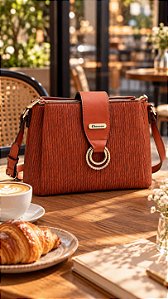 Bolsa Transversal Crossbody - Casual Chic - Chenson 3485906 Café