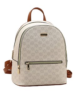 Mochila Feminina Elemento Gráfico - Chenson 8485875 Bege