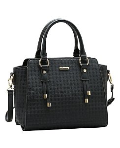 Bolsa Tote Textura Contemporânea - Alça de mão - Chenson 3485890 Preto