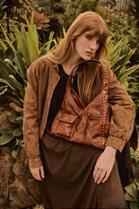 Bolsa Boho Chic - Alça de Ombro - Chenson 3485837 Marrom