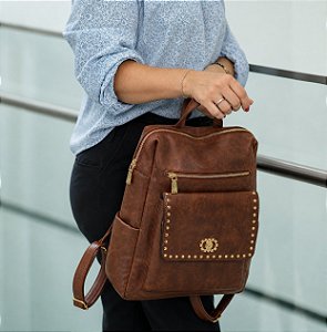 Mochila Vintage - Boho Chic - Chenson 8485836 Marrom
