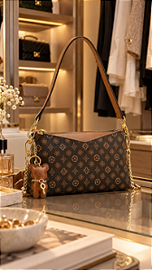 Bolsa Baguete - Classic Monograma - Chenson 3485391 Café