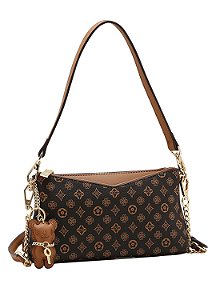 Bolsa Baguete - Classic Monograma - Chenson 3485391 Café