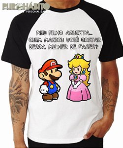 Camiseta Raglan Masculina Mario Bros