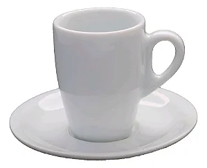 Conjunto com 6 Xícaras café/Pires Genova Em Porcelana 70ml