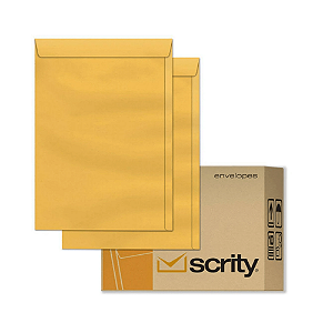 Envelope Saco 185x248 80g Kraft Ouro Scrity