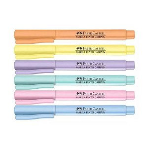 Caneta Fine Pen 6 Color Pastel 0.4mm Faber-Castell