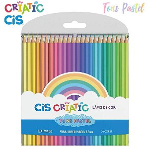 Lápis de cor Cis Criatic Tons Pastel 24 cores