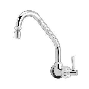 Torneira Cozinha Parede Bica Móvel Metal C/ Articulador C80