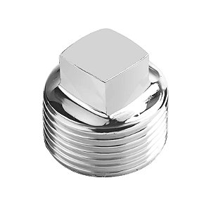 PLUG BUJÃO CROMADO ROSCA EXTERNA 1''