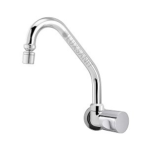 Torneira Cozinha Parede Bica Móvel Metal C/ Articulador C35