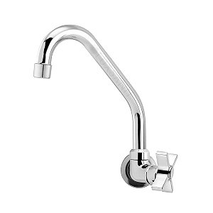 Torneira Para Cozinha Bica Móvel de Parede 1/4 de Volta C44