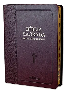 Biblia Sagrada Letra Hipergigante Capa Pu Luxo Bordo Indice