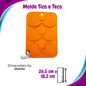 Molde de Silicone Tico e Teco - Forma de Silicone (TAM G) - Daiso