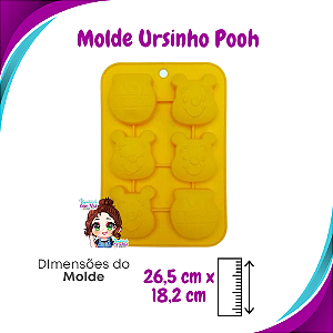 Molde de Silicone Ursinho Pooh - Forma de Silicone (TAM G) - Daiso