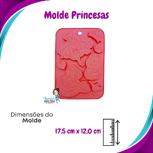 Molde de Silicone Princesas Mod. 1 - Forma de Silicone (TAM P) - Daiso