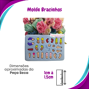 Molde de Silicone Bracinhos - Angellartes