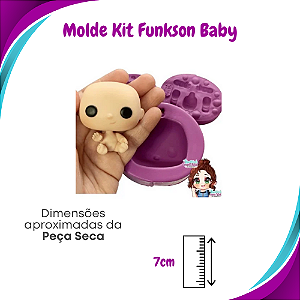 Molde de Silicone Pop Funkson Corpo Baby + Cabeça Kid - BCV