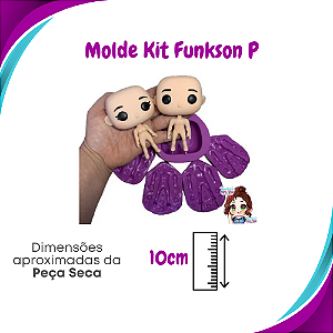 Kit Molde de Silicone Funkson P - Corpo Bipartido Masculino + Feminino + Cabeça