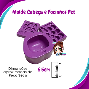 Kit Molde de Silicone Funkson Pet - Cabeça Pet + Focinhos e Orelhas - BCV